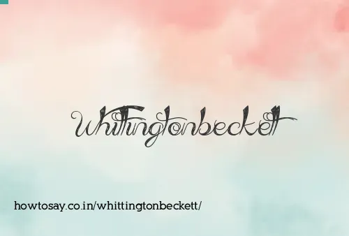 Whittingtonbeckett