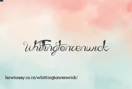 Whittingtonrenwick