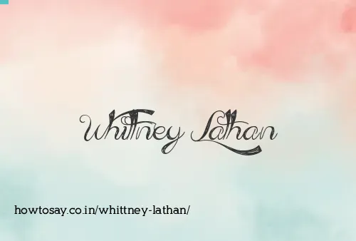 Whittney Lathan