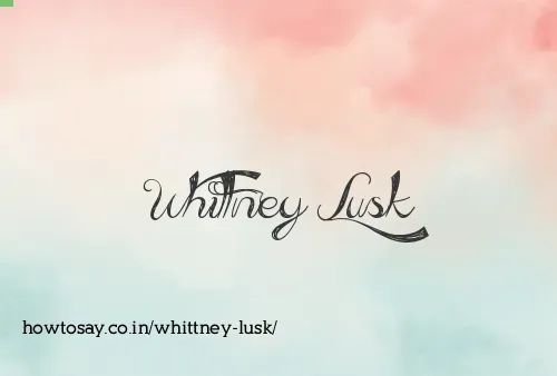 Whittney Lusk