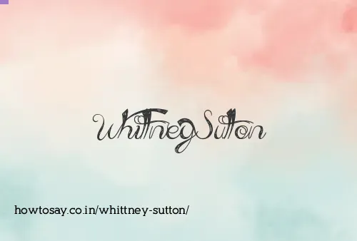 Whittney Sutton