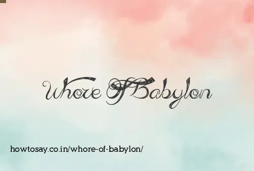 Whore Of Babylon