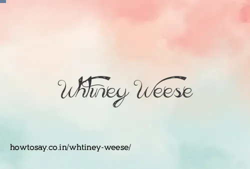 Whtiney Weese