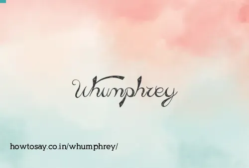 Whumphrey