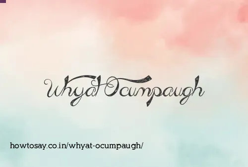 Whyat Ocumpaugh