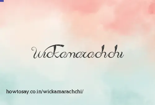 Wickamarachchi