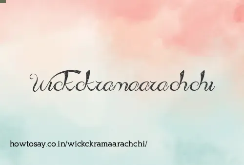 Wickckramaarachchi