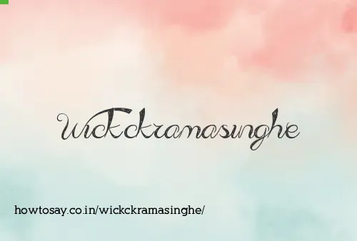 Wickckramasinghe