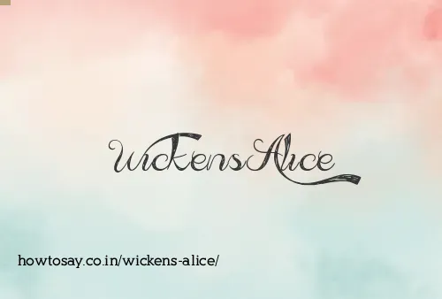 Wickens Alice