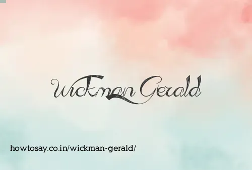 Wickman Gerald