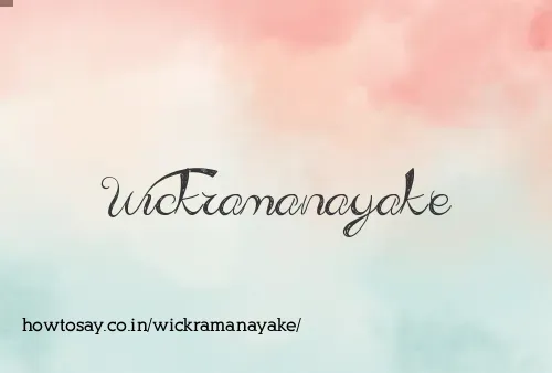 Wickramanayake