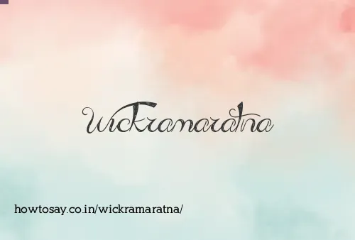 Wickramaratna