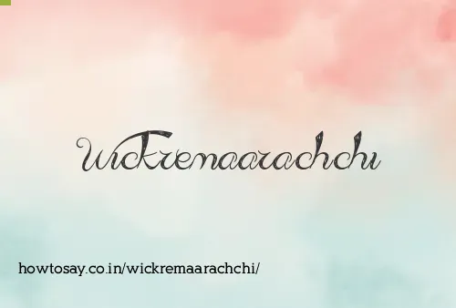 Wickremaarachchi