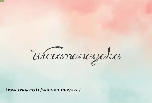 Wicramanayaka