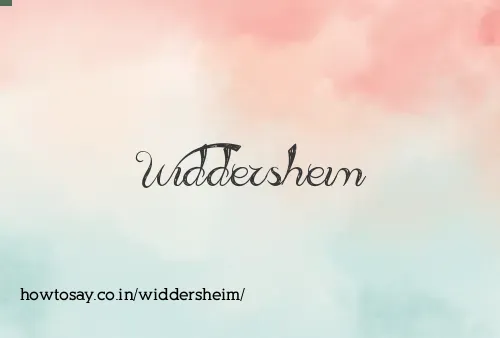 Widdersheim