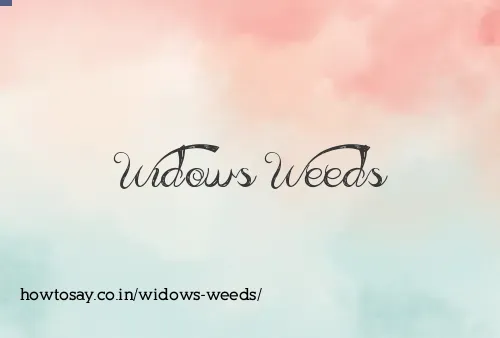Widows Weeds