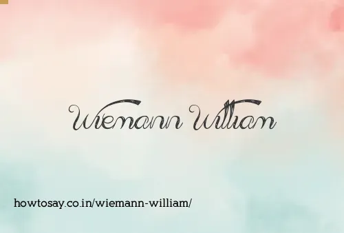 Wiemann William