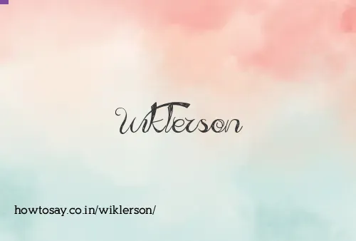 Wiklerson
