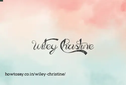 Wiley Christine