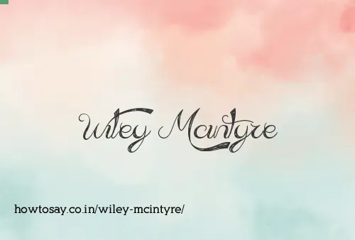 Wiley Mcintyre