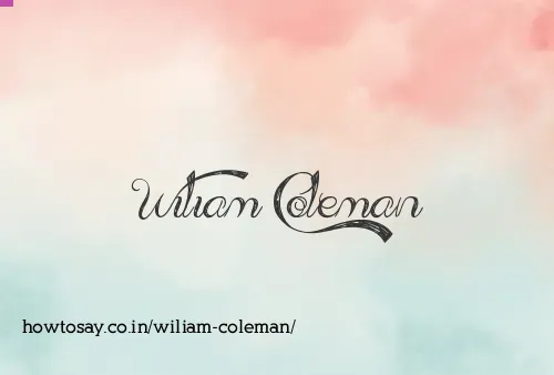 Wiliam Coleman