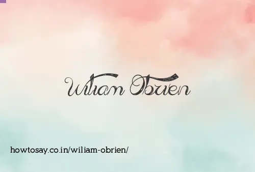Wiliam Obrien
