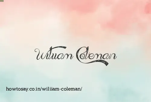 Wiliiam Coleman