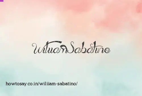 Wiliiam Sabatino