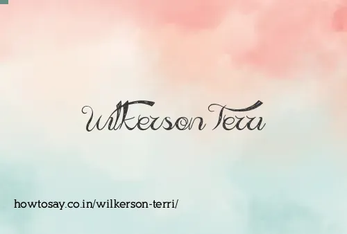 Wilkerson Terri