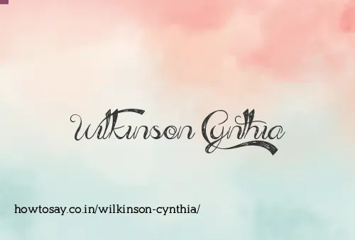 Wilkinson Cynthia