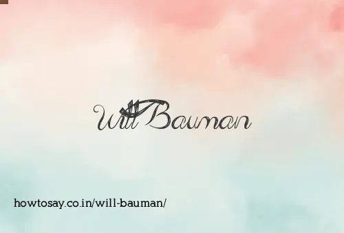 Will Bauman