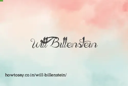 Will Billenstein