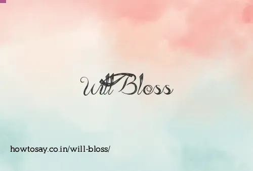 Will Bloss