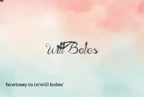 Will Boles