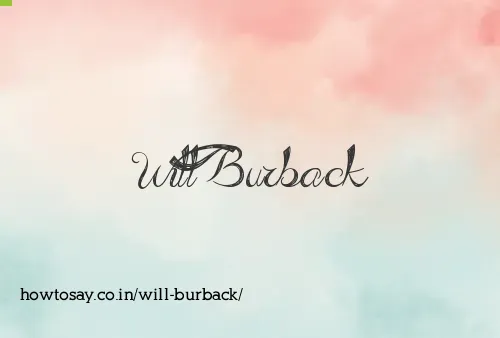Will Burback
