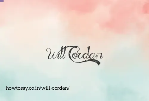 Will Cordan
