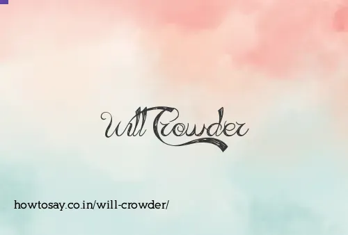 Will Crowder