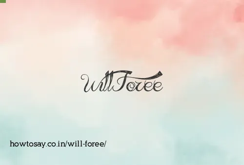 Will Foree