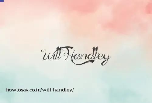 Will Handley