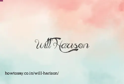 Will Harison