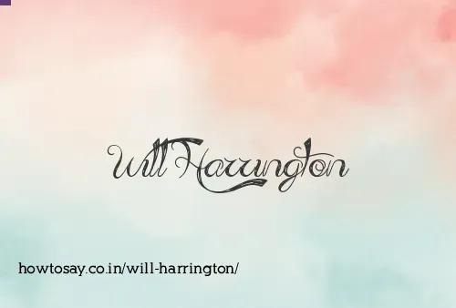 Will Harrington