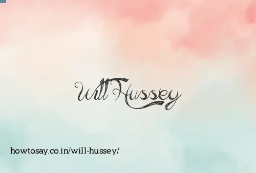 Will Hussey
