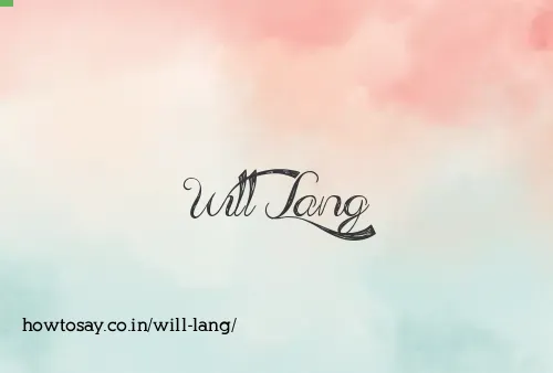 Will Lang
