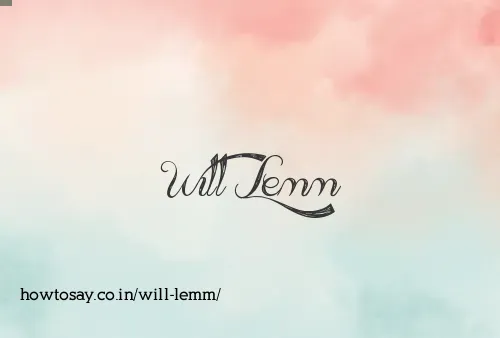 Will Lemm
