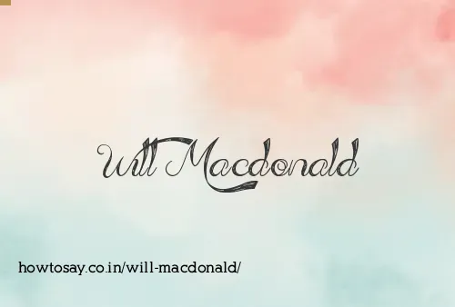 Will Macdonald