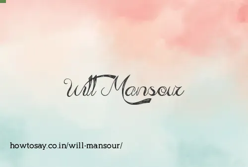 Will Mansour