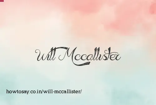 Will Mccallister