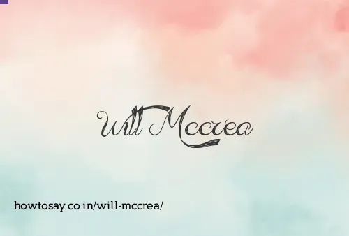 Will Mccrea