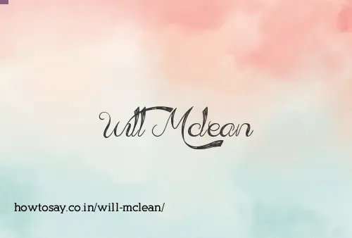 Will Mclean