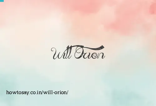 Will Orion